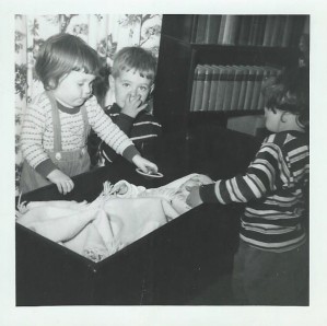 Patty as a baby with siblings